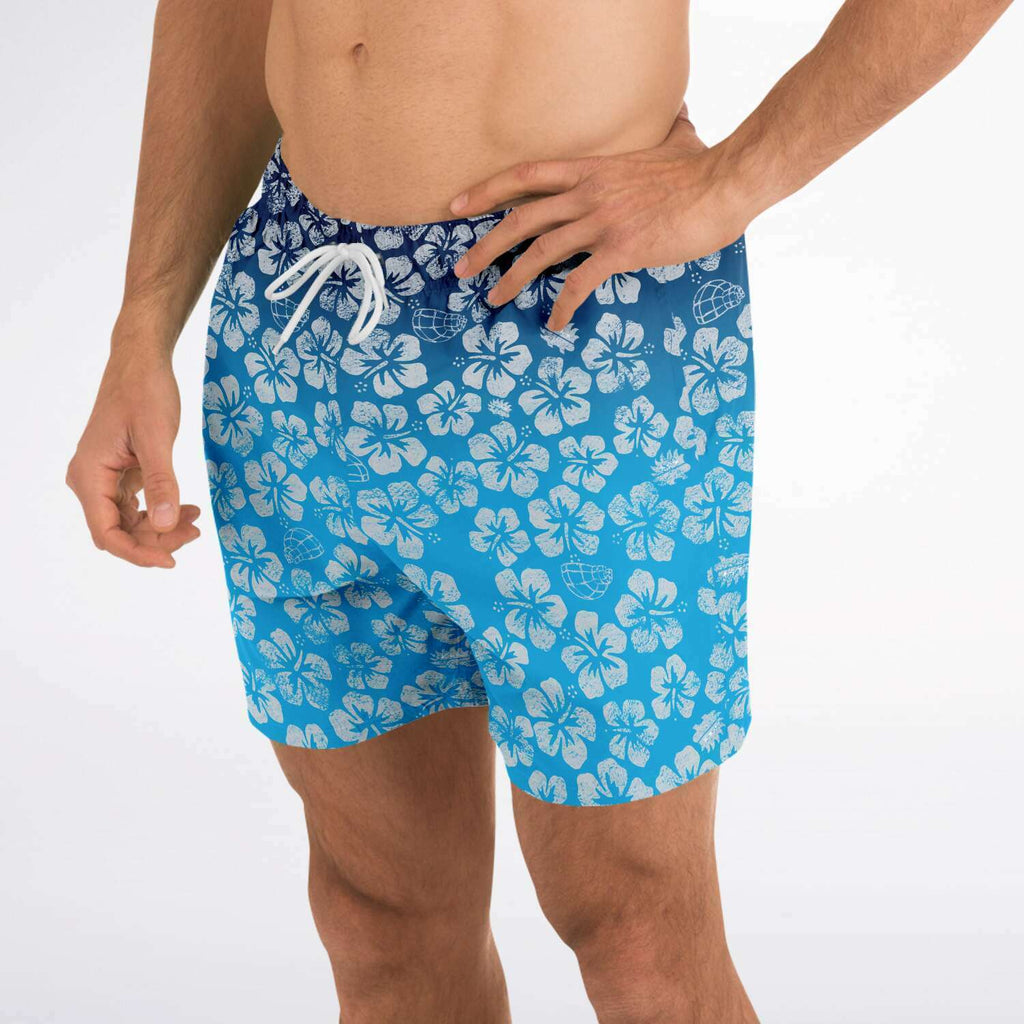 Alaska Libertarian Hawaiian Adult Swim Trunks - With Igloos and Porcupines - Proud Libertarian - Alaska Libertarian Party