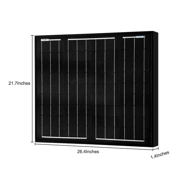 50 Watts All Black Mono Solar Panel, 12V by ACOPOWER - Proud Libertarian - ACOPOWER