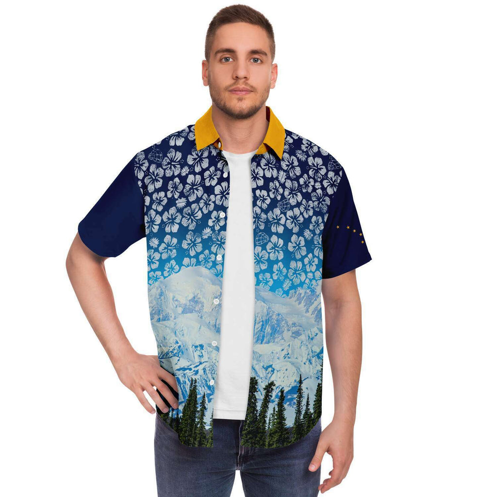 Alaska Libertarian Hawaiian Shirt - With Igloos and Porcupines - Proud Libertarian - Alaska Libertarian Party