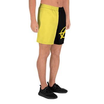 Ancap Yellow Anarchy Men's Athletic Shorts - Proud Libertarian - Libertarian Frontier