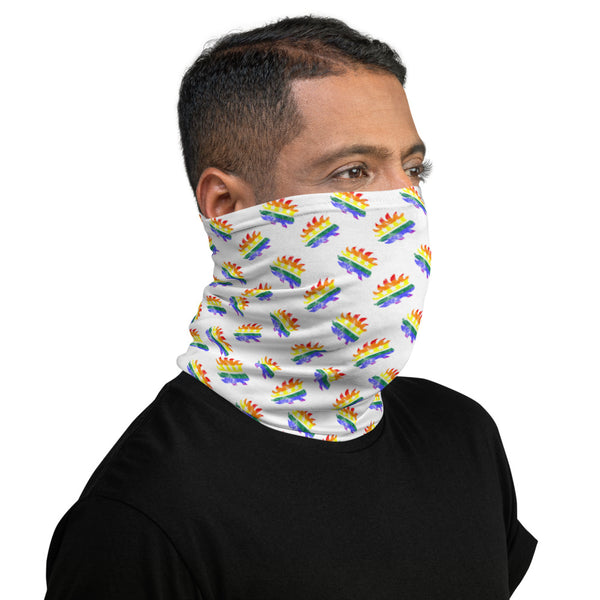 LGBTQ Porcupine Neck Gaiter (White) - Proud Libertarian - Proud Libertarian