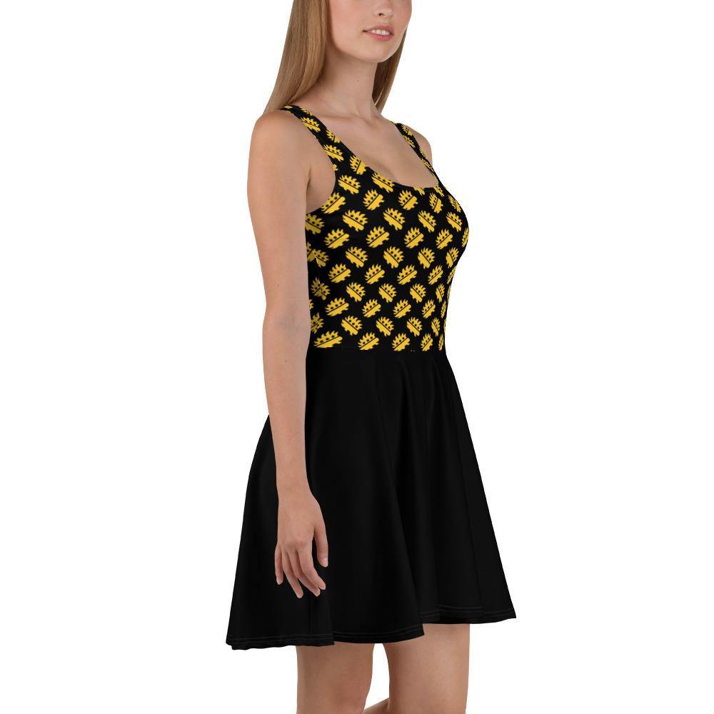 Ancap Porcupine Skater Dress (Black) - Proud Libertarian - Proud Libertarian