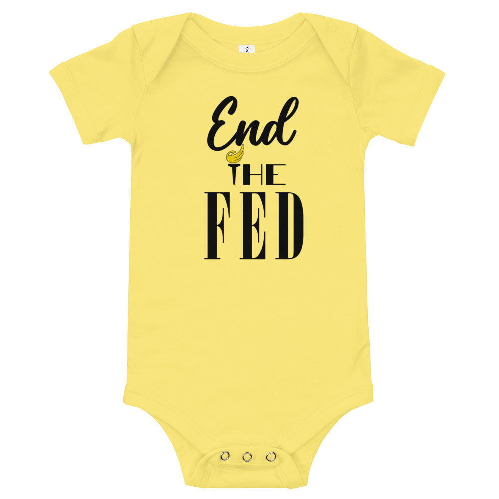 End the Fed Baby short sleeve one piece - Proud Libertarian - Rachael Revolution