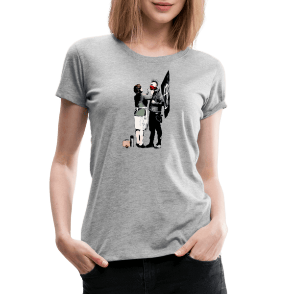 Banksy Anarchist Punk And His Mother Artwork T-Shirt by Art-O-Rama Shop - Proud Libertarian - Art-O-Rama Shop