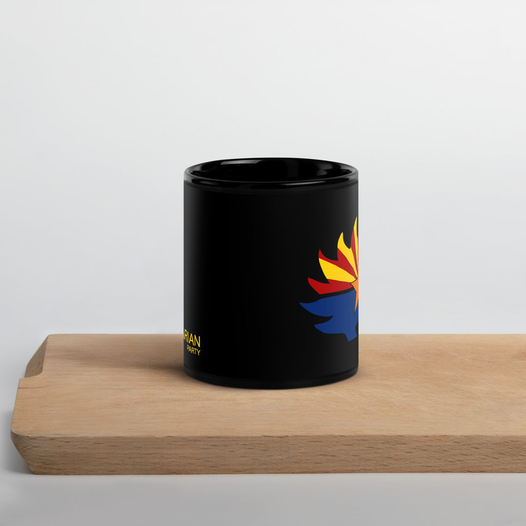 Arizona Libertarian Party Porcupine Black Glossy Mug