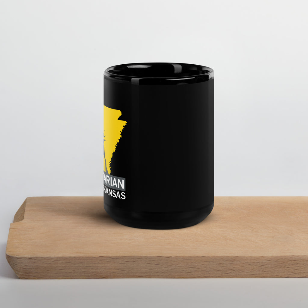 LP Arkansas Black Glossy Mug - Proud Libertarian - Libertarian Party of Arkansas