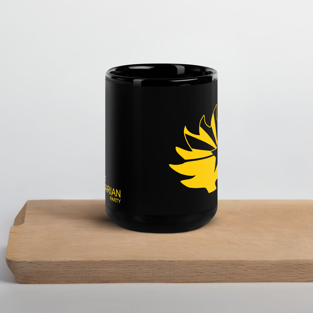 Arizona Libertarian Party Porcupine Black Glossy Mug - Proud Libertarian - Libertarian Party of Arizona