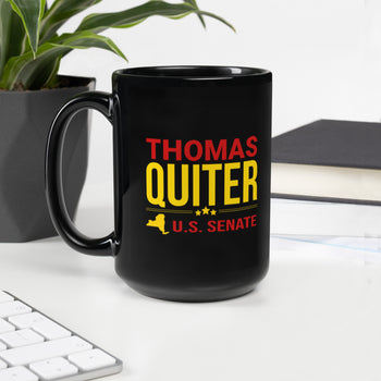 Quiter for US Senate Black Glossy Mug - Proud Libertarian - Proud Libertarian