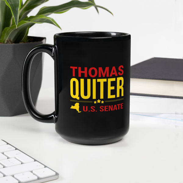 Quiter for US Senate Black Glossy Mug - Proud Libertarian - Proud Libertarian