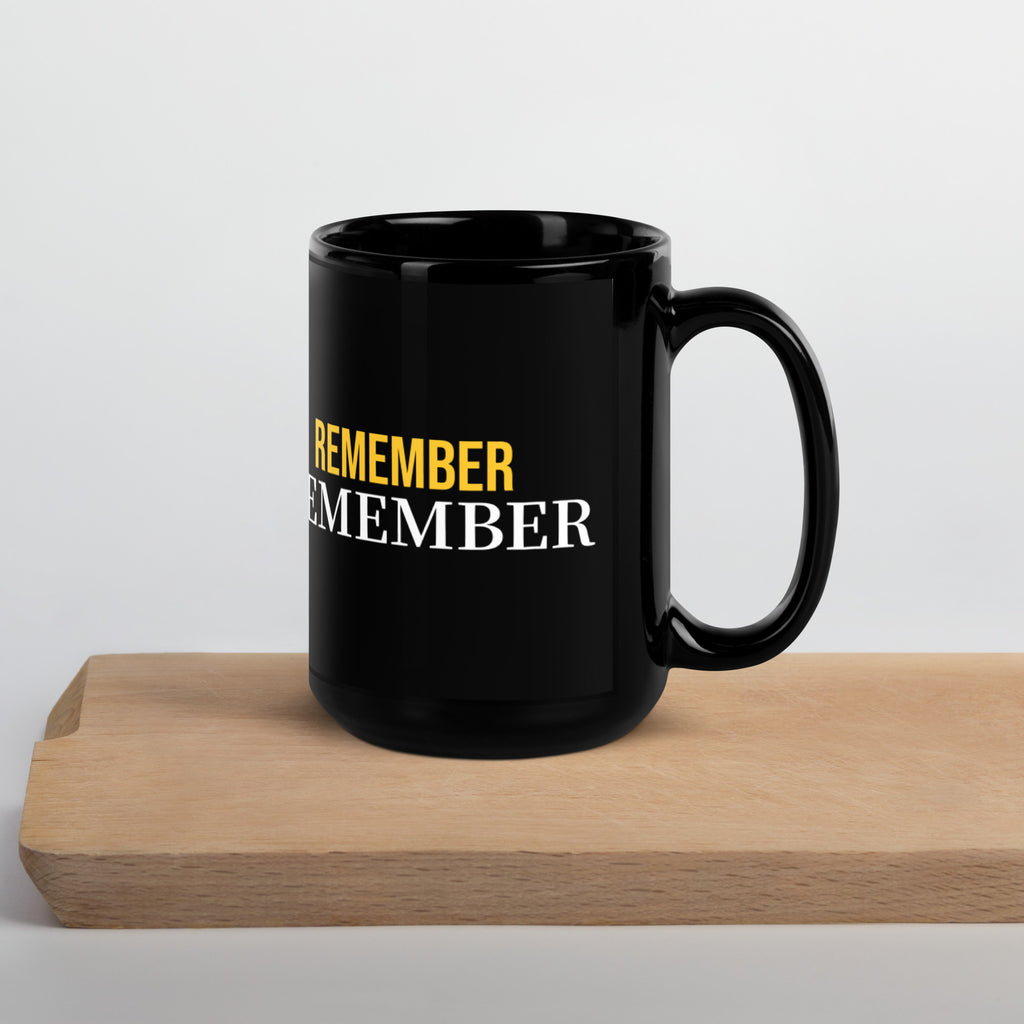 Remember, Remember, Anonymous Mask Black Glossy Mug - Proud Libertarian - Proud Libertarian