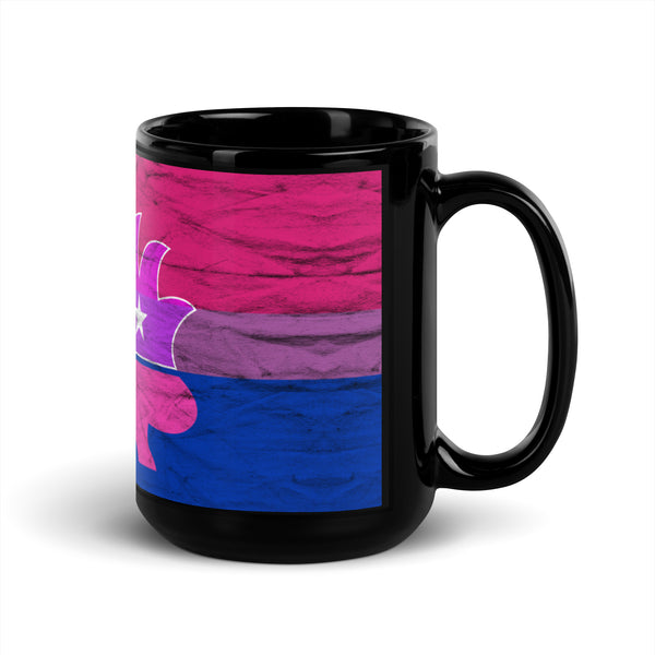 Libertarian Porcupine - LGBTQ - Bisexual Black Glossy Mug - Proud Libertarian - Proud Libertarian