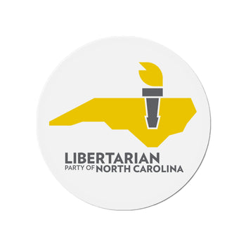 LPNC Die-Cut Magnets - Proud Libertarian - Libertarian Party of North Carolina