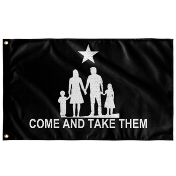 Come and Take Them - Anti-war Single Sided Flag - Proud Libertarian - Anarchochristian