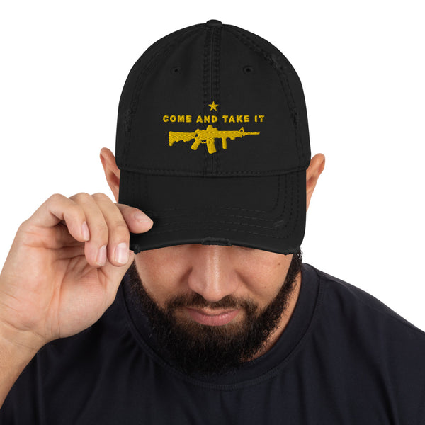 Come and Take It Distressed Dad Hat - Proud Libertarian - Libertarian Frontier