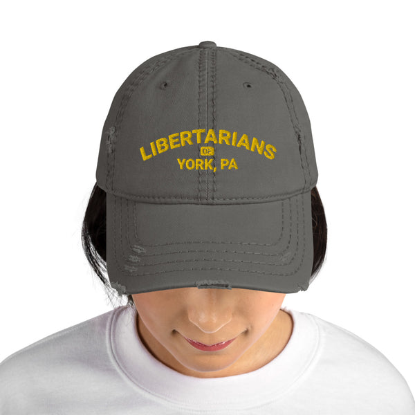 Libertarians of York PA Distressed Dad Hat - Proud Libertarian - Libertarian Party of Pennsylvania - York