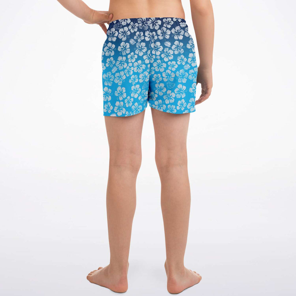 Alaska Libertarian Hawaiian Kids Swim Trunks - With Igloos and Porcupines - Proud Libertarian - Alaska Libertarian Party