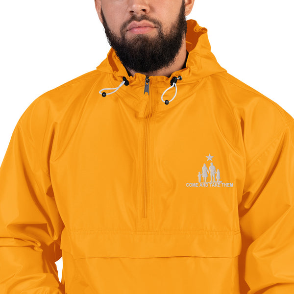 Come and Take them Anti-war Embroidered Champion Packable Jacket - Proud Libertarian - AnarchoChristian