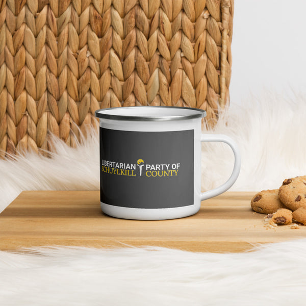 LP Porcupine - Schuylkill County, PA Enamel Mug - Proud Libertarian - Proud Libertarian