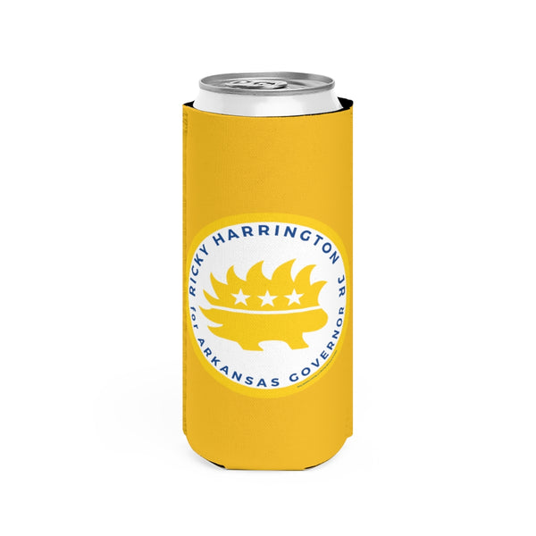 Ricky Harrington for Governor Arkansas Slim Can Cooler - Proud Libertarian - Ricky Harrington