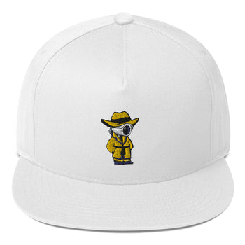 Don't Spy on Me Cartoon Flat Bill Cap - Proud Libertarian - Cartoons of Liberty