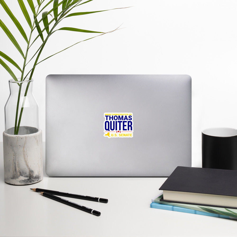 Quiter for US Senate Bubble-free stickers - Proud Libertarian - Thomas Quiter Campaign