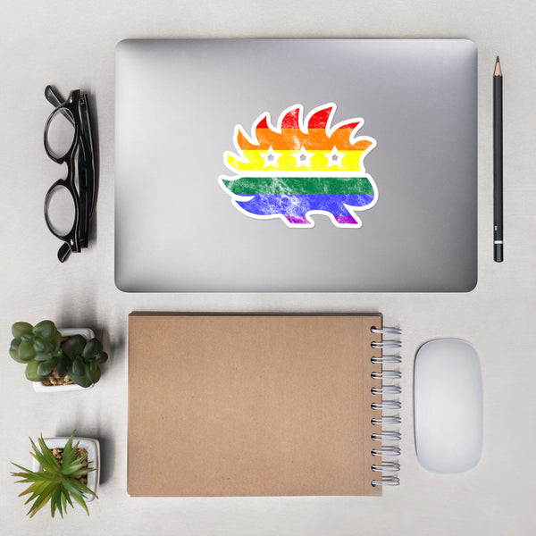 LGBT Porcupine Bubble-free stickers - Proud Libertarian - Proud Libertarian