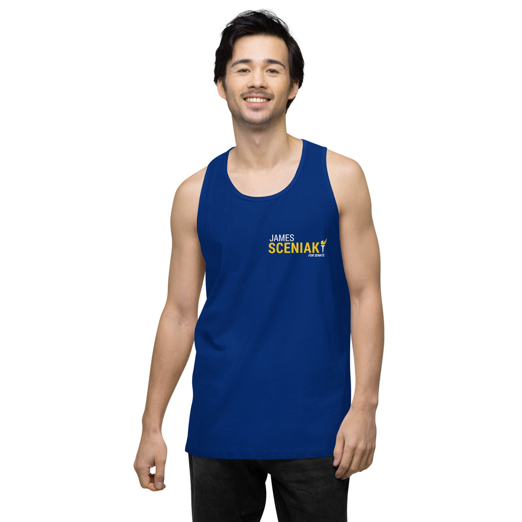 Sceniak for Senate Men’s premium tank top - Proud Libertarian - Sceniak for Senate