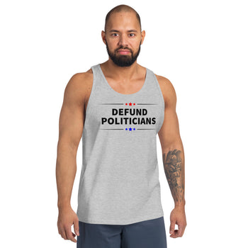 Defund Politicians (red and Blue) Unisex Tank Top - Proud Libertarian - People for Liberty