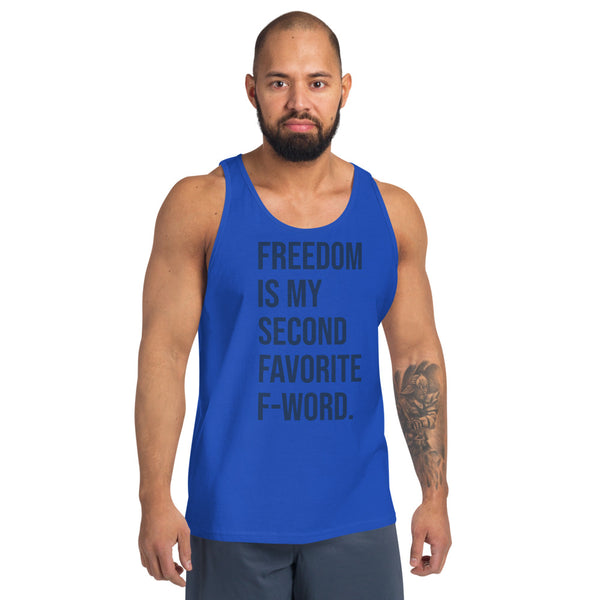 F-Word (Blue) Unisex Tank - Proud Libertarian - People for Liberty