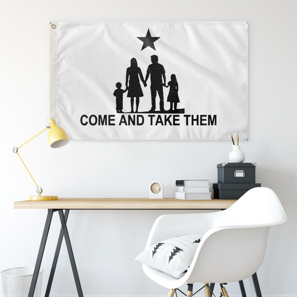 Come and Take Them - Anti-war Single Sided Flag - Proud Libertarian - Anarchochristian