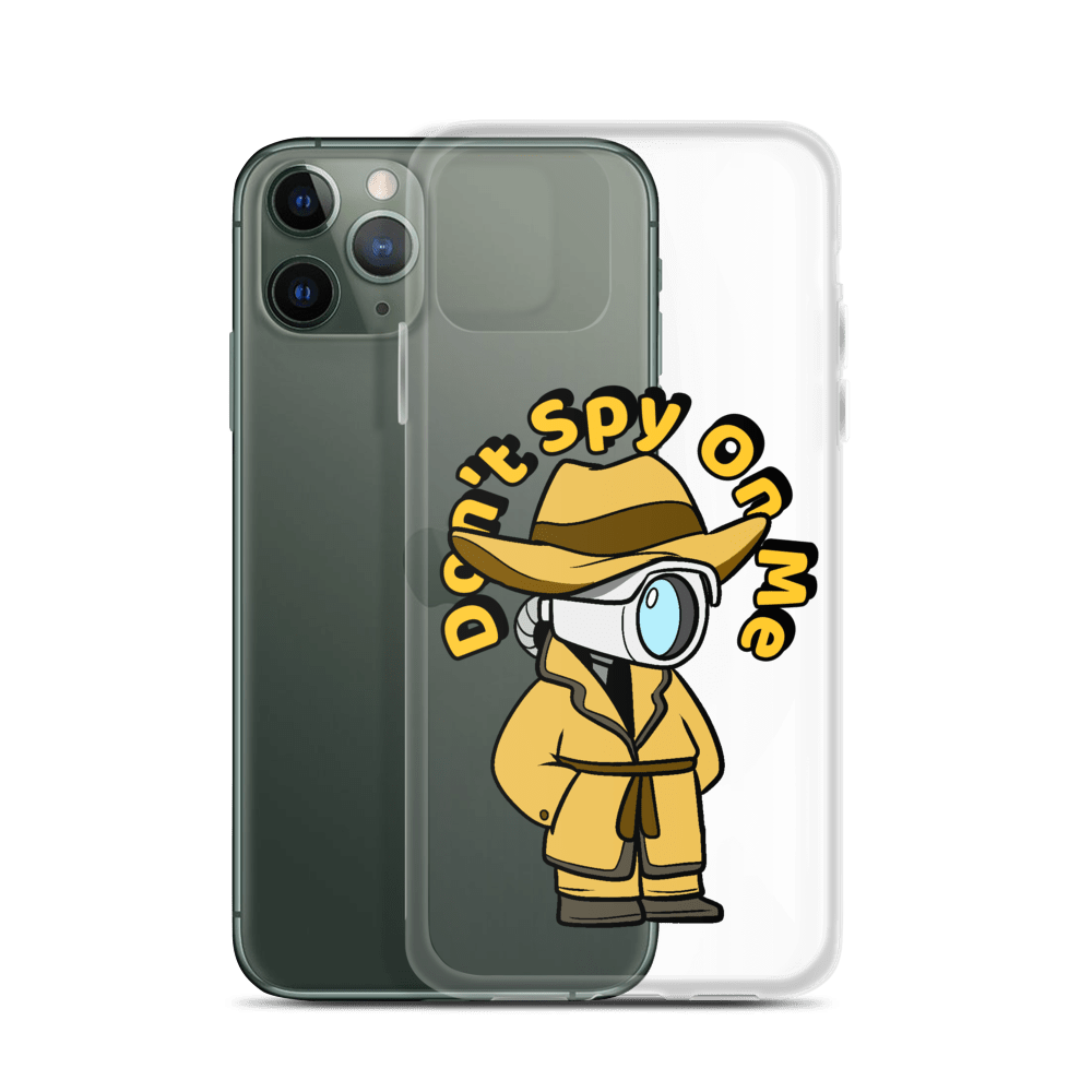 Don't Spy on Me Cartoon iPhone Case - Proud Libertarian - Cartoons of Liberty