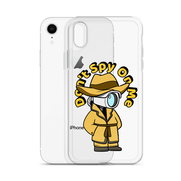 Don't Spy on Me Cartoon iPhone Case - Proud Libertarian - Cartoons of Liberty