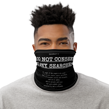 I Do Not Consent to Searches Facemask - Proud Libertarian - Proud Libertarian