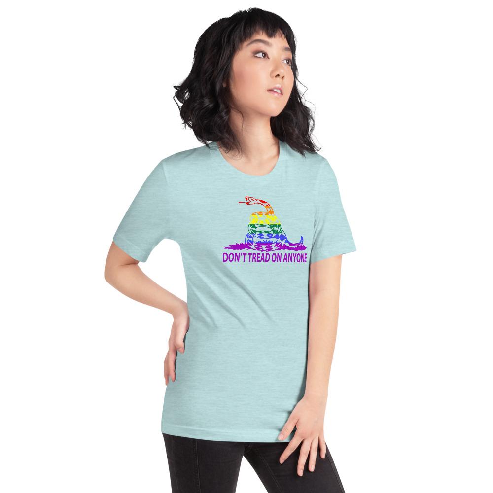 Don't Tread on Anyone LGBTQ Slim-Fit Unisex T-Shirt - Proud Libertarian - Proud Libertarian