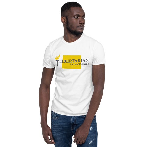 Libertarian Party of Colorado Short-Sleeve Unisex T-Shirt - Proud Libertarian - Proud Libertarian