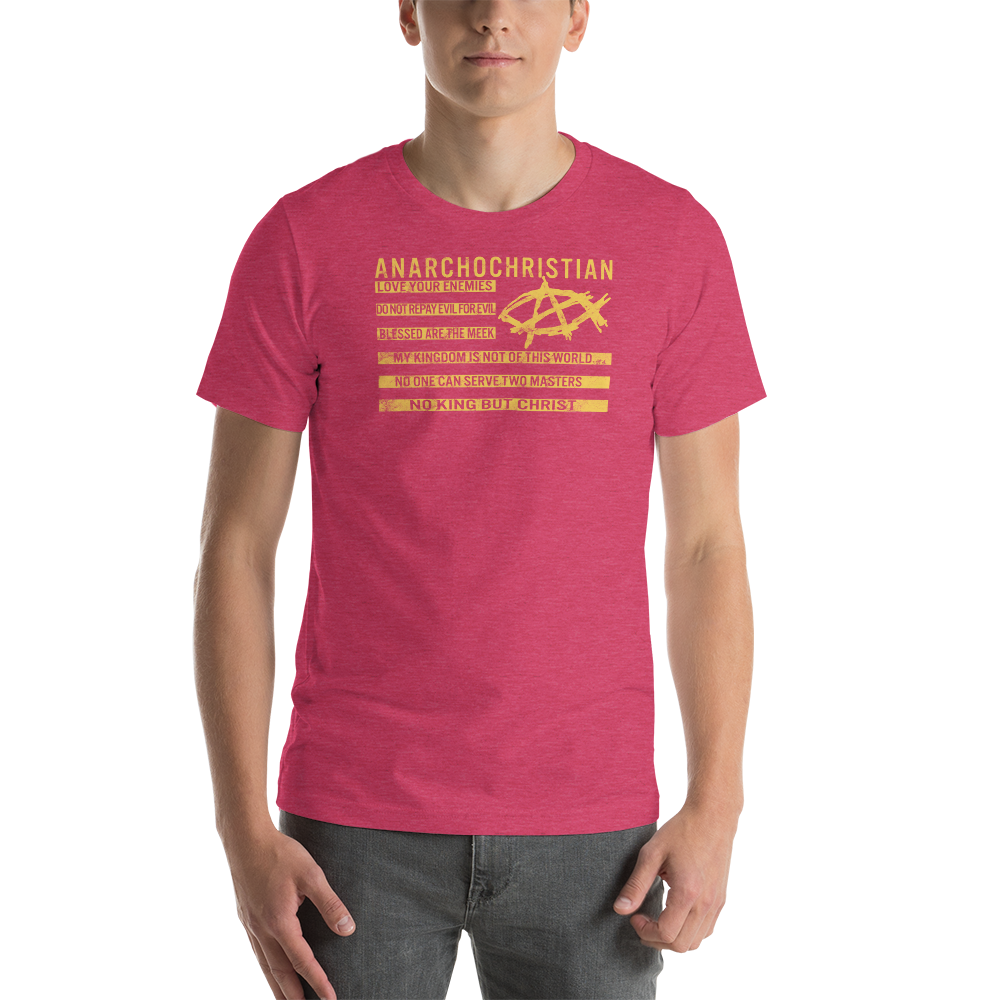 AnarchoChristian - No King But Christ Christian Flag Premium T-Shirt - Proud Libertarian - AnarchoChristian