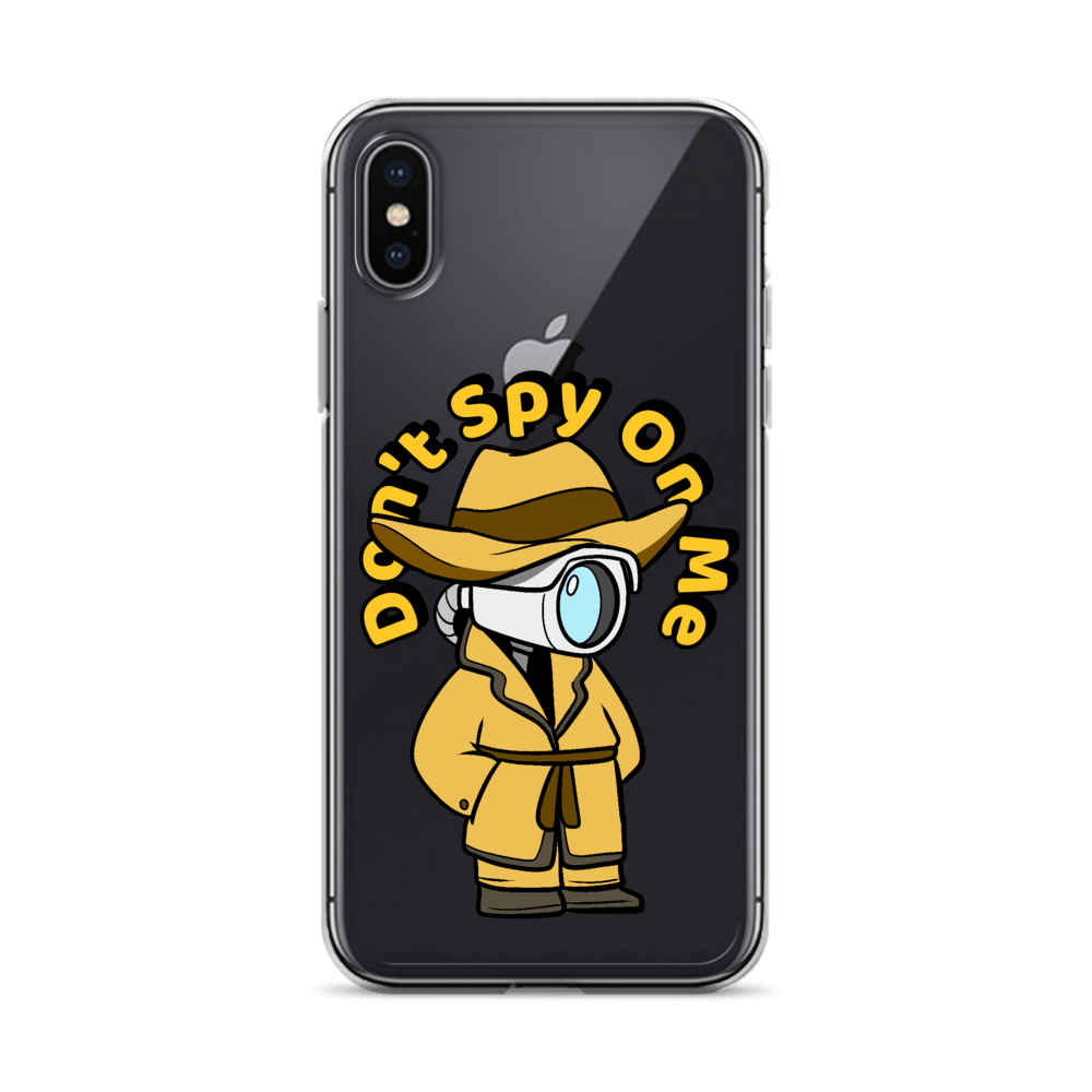 Don't Spy on Me Cartoon iPhone Case - Proud Libertarian - Cartoons of Liberty