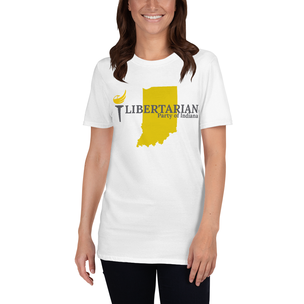 Libertarian Party of Indiana Short-Sleeve Unisex T-Shirt - Proud Libertarian - Libertarian Party of Indiana