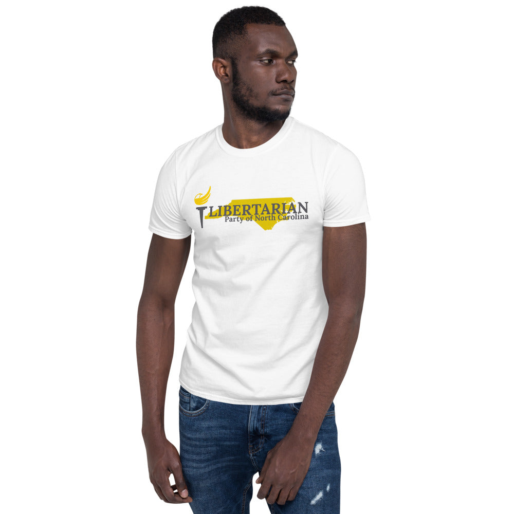 Libertarian Party of North Carolina Short-Sleeve Unisex T-Shirt - Proud Libertarian - Proud Libertarian