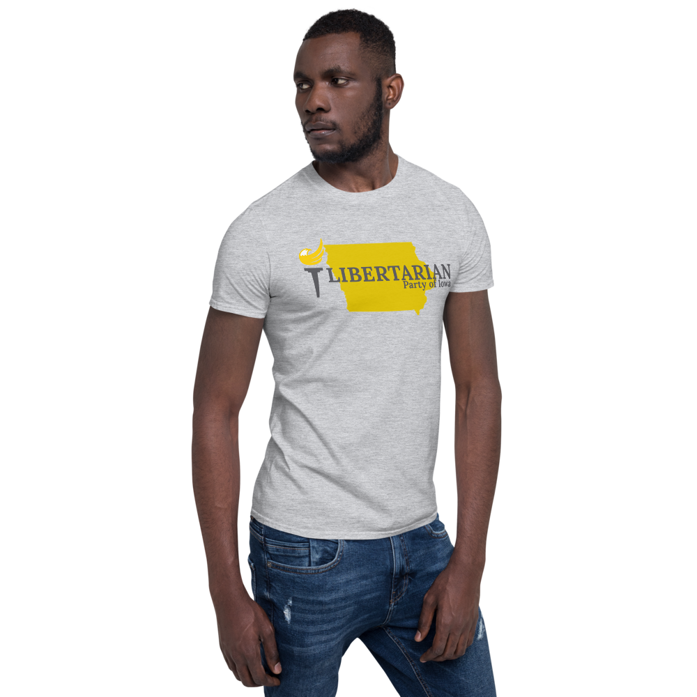 Libertarian Party of Iowa Short-Sleeve Unisex T-Shirt - Proud Libertarian - Proud Libertarian