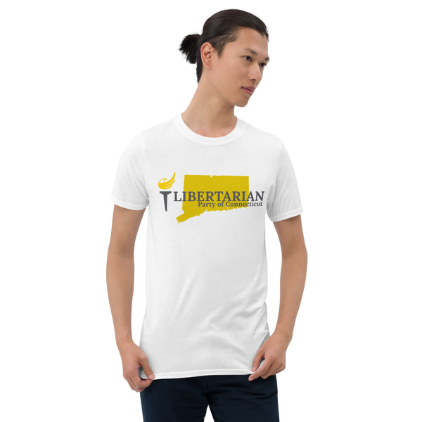 Libertarian Party of Connecticut Short-Sleeve Unisex T-Shirt - Proud Libertarian - Proud Libertarian