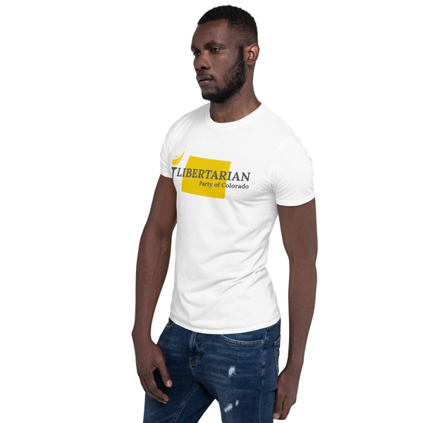 Libertarian Party of Colorado Short-Sleeve Unisex T-Shirt - Proud Libertarian - Proud Libertarian