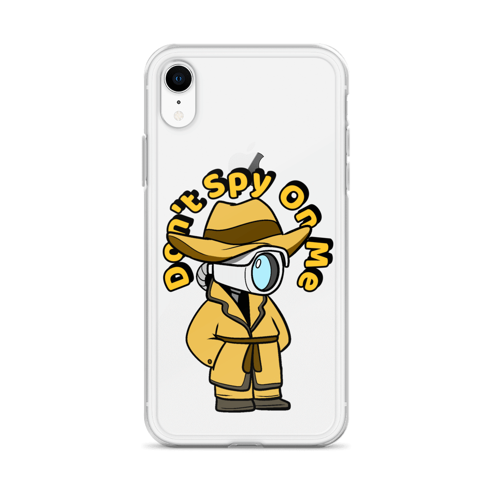 Don't Spy on Me Cartoon iPhone Case - Proud Libertarian - Cartoons of Liberty