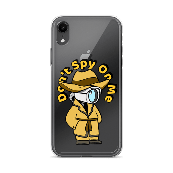 Don't Spy on Me Cartoon iPhone Case - Proud Libertarian - Cartoons of Liberty