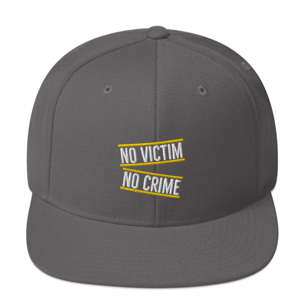 No Victim No Crime Snapback Hat - Proud Libertarian - Proud Libertarian