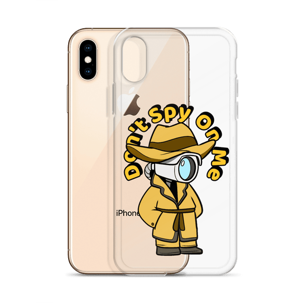 Don't Spy on Me Cartoon iPhone Case - Proud Libertarian - Cartoons of Liberty