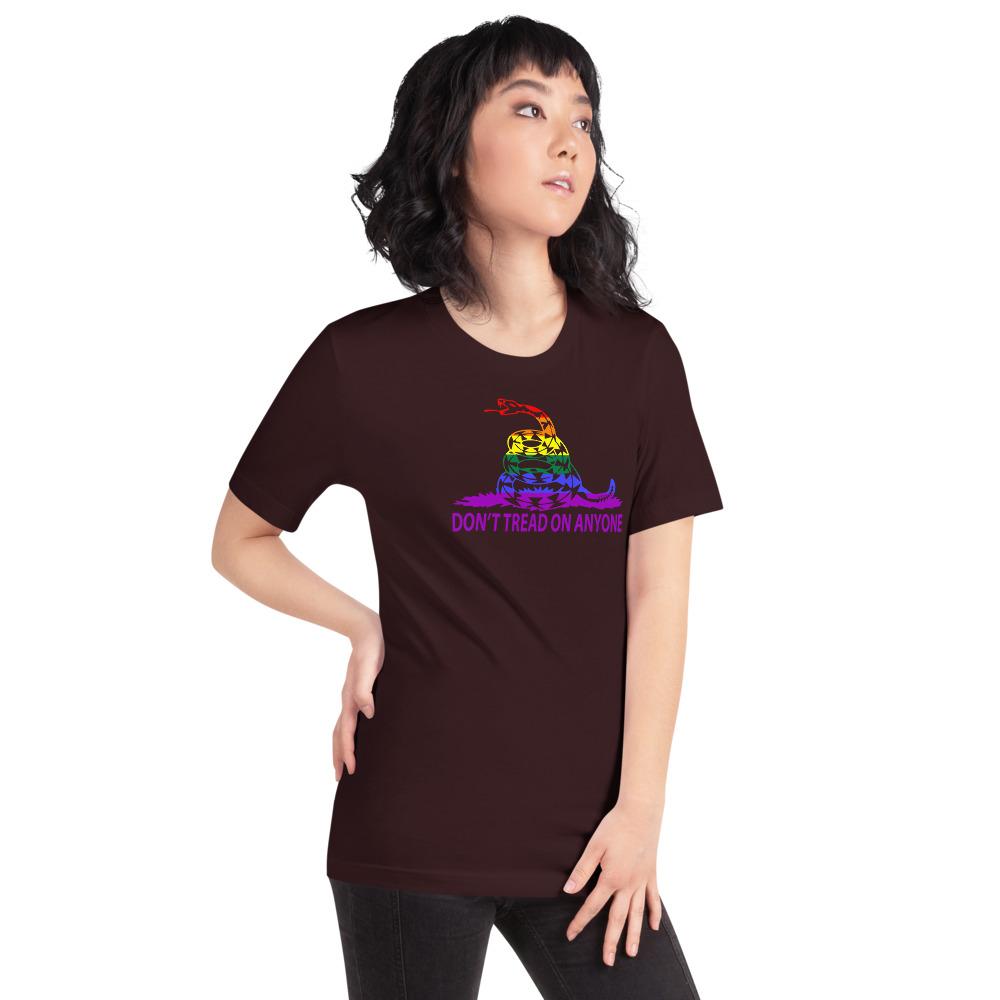 Don't Tread on Anyone LGBTQ Slim-Fit Unisex T-Shirt - Proud Libertarian - Proud Libertarian