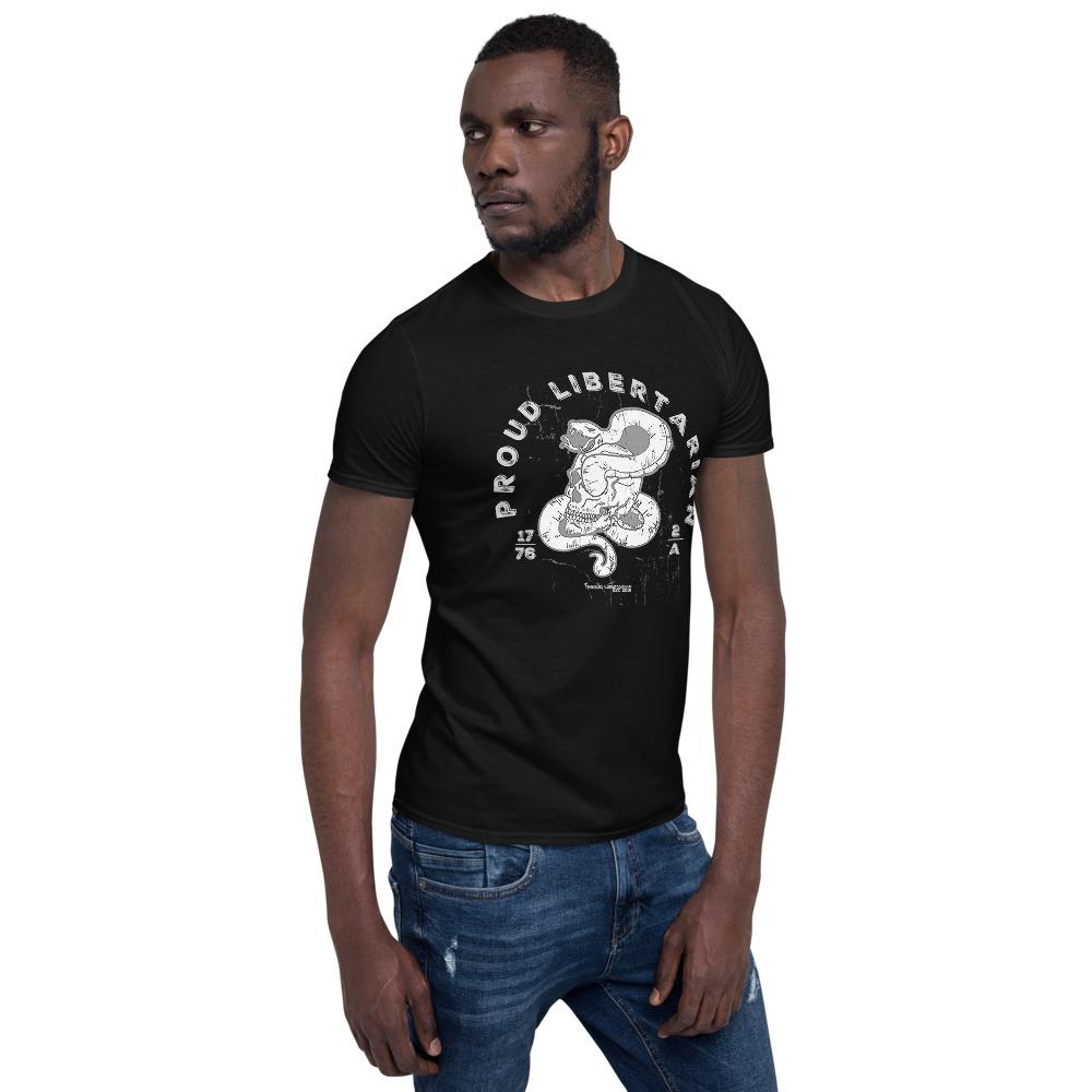 Proud Libertarian Snake Skull Shirt Short-Sleeve Unisex T-Shirt - Proud Libertarian - Proud Libertarian