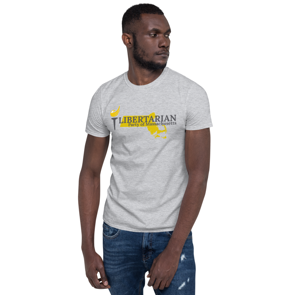 Libertarian Party of Massachusetts Short-Sleeve Unisex T-Shirt - Proud Libertarian - Proud Libertarian