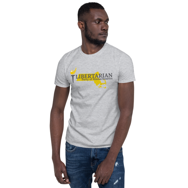 Libertarian Party of Massachusetts Short-Sleeve Unisex T-Shirt - Proud Libertarian - Proud Libertarian